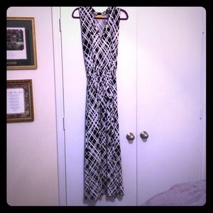 Plaid-ish black and white dress